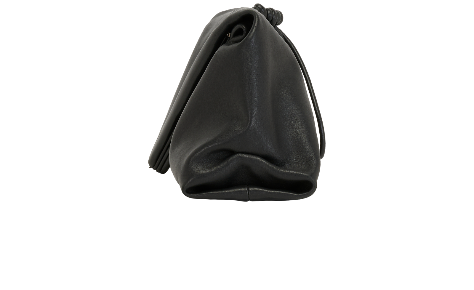 Trine Clutch, &pound;395, Handbags, Black, Leather, Bottom view